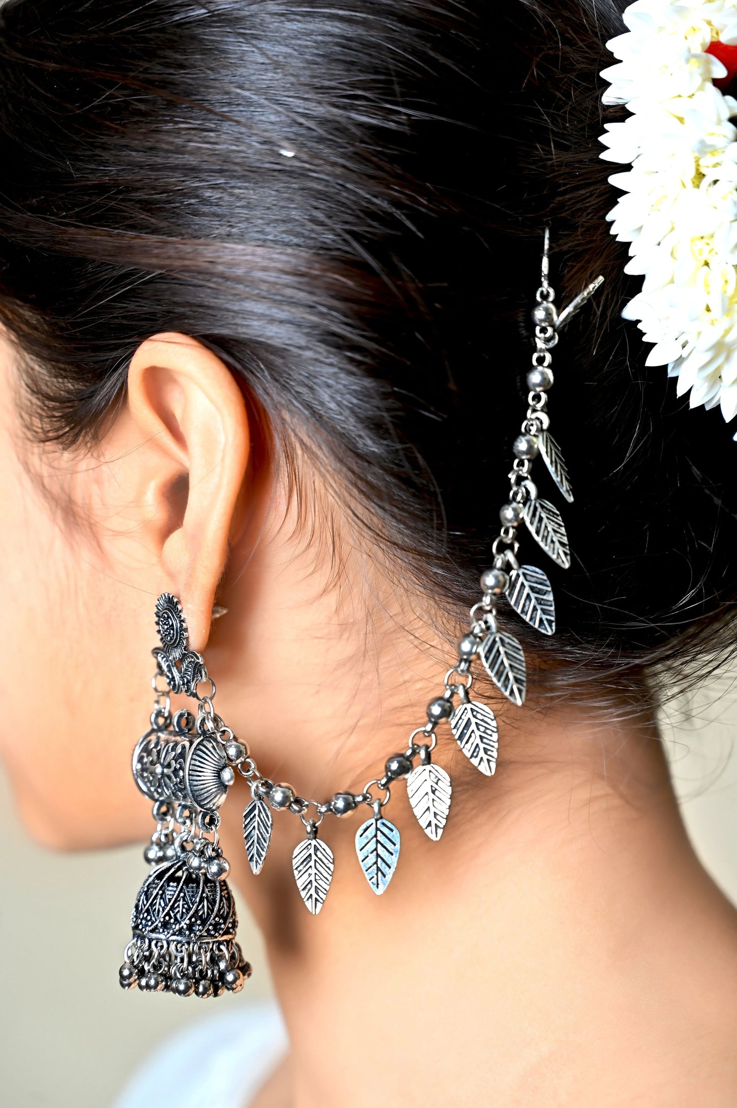 Leaf Chain Jhumkas