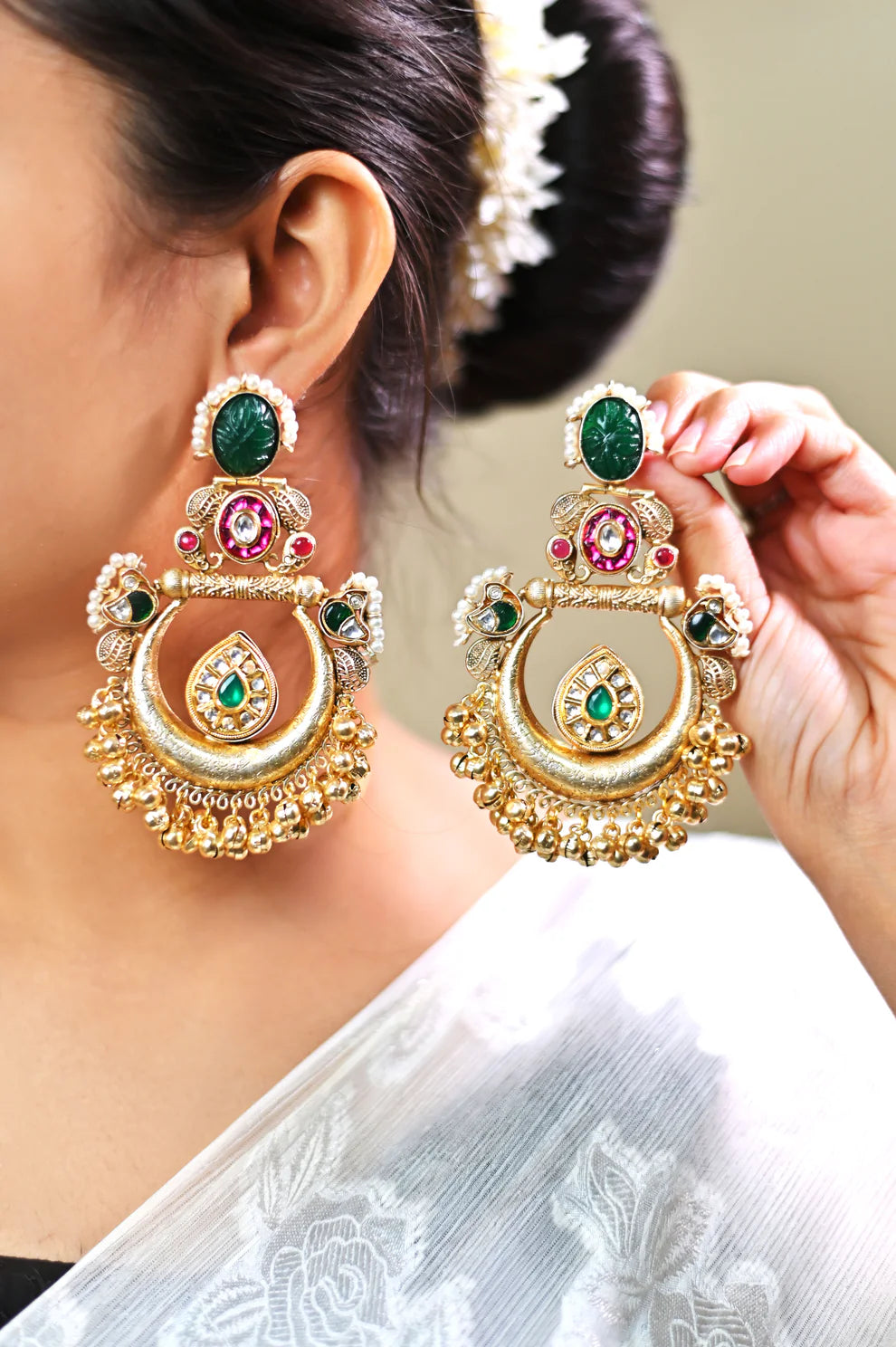 Inayat Pachi Kundan Earrings