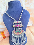 Traditional Mirror Work & Threaded Boho Navratri Choker Set