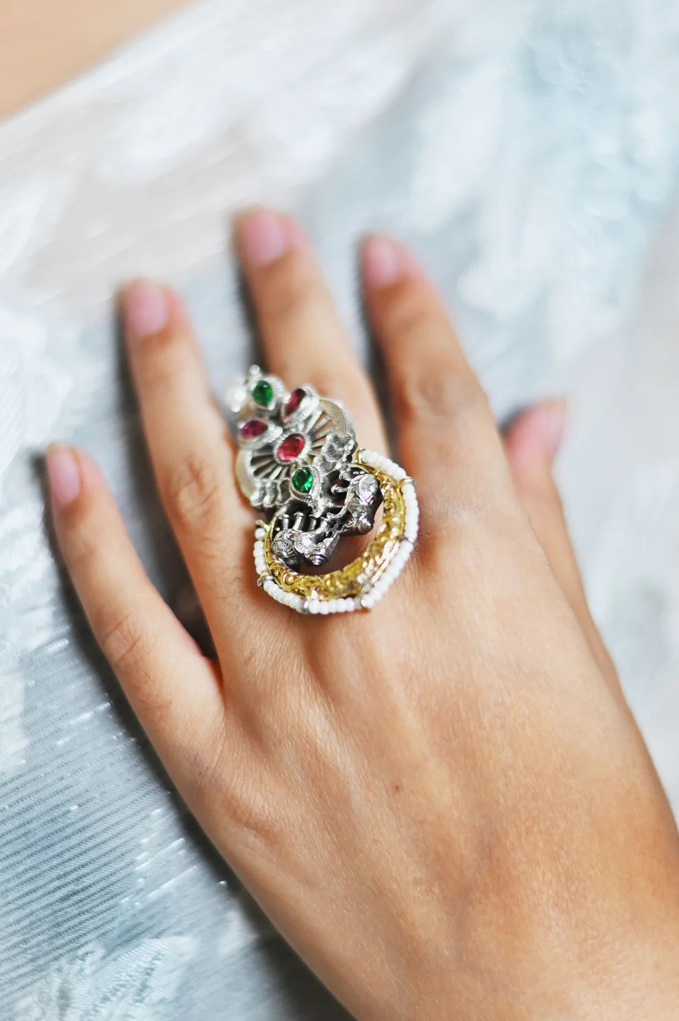 Elephant Emblem Ring