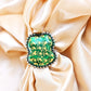 Green Emerald Art Ring