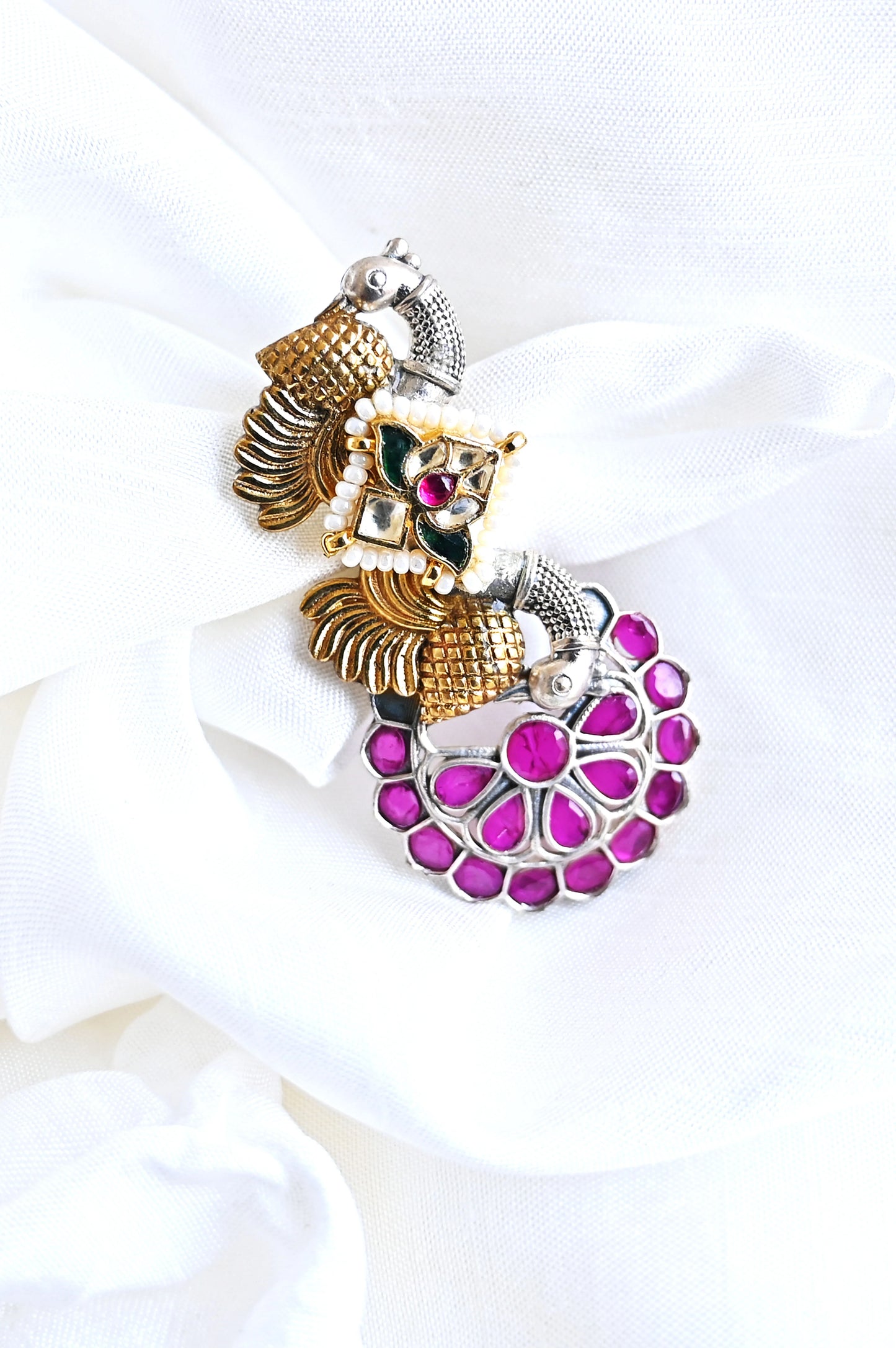 Peacock Kundan Ring