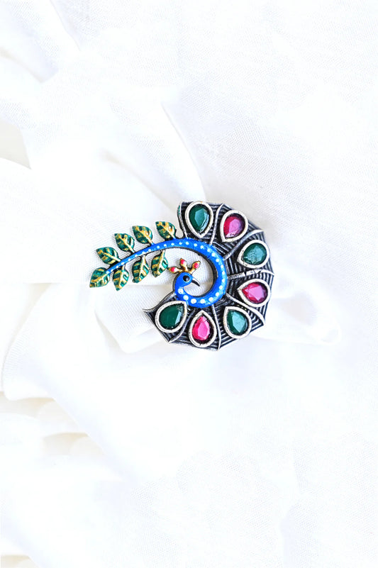 Peacock Grace Ring