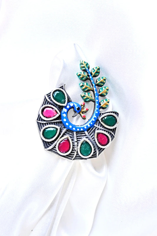 Peacock Grace Ring