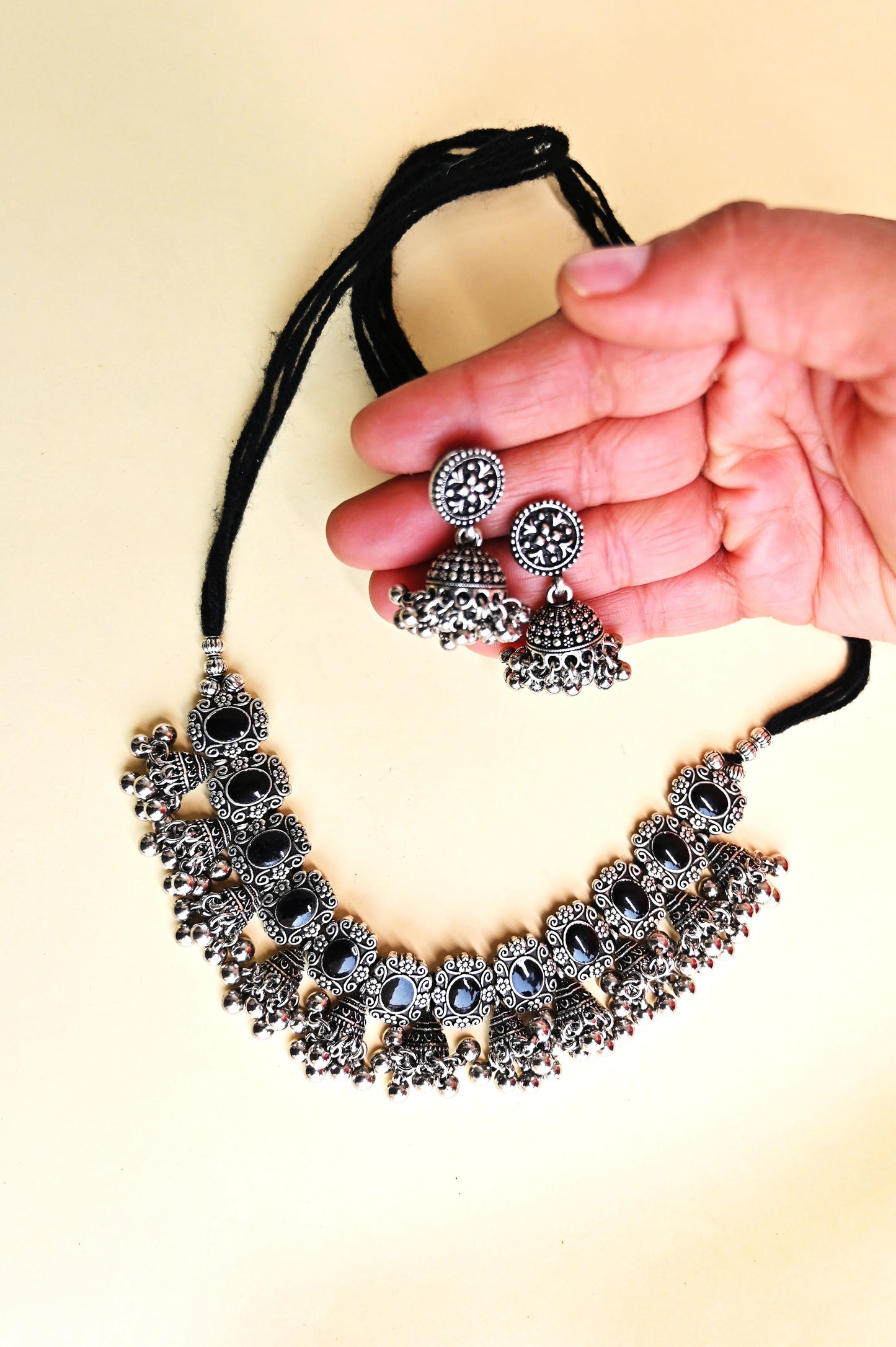 Elegant Black Stone Choker