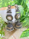 Antique Silver Temple Ganesha Pendant Choker Necklace Set