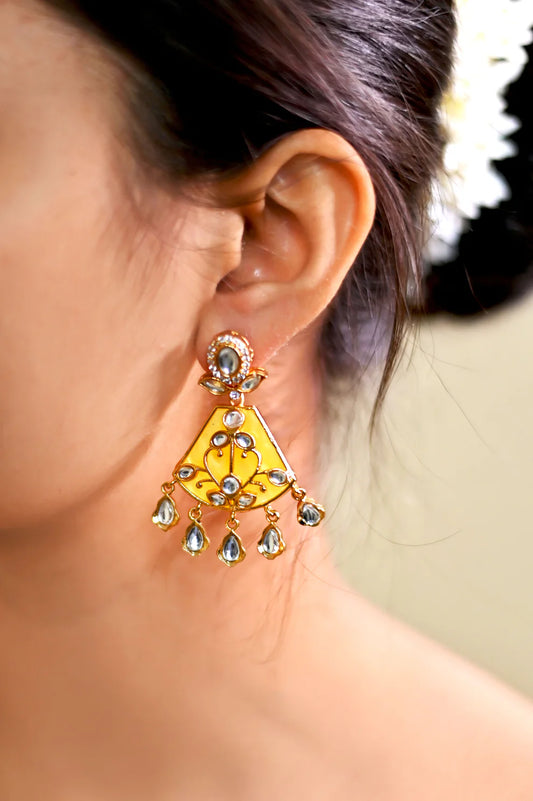 Priya Kundan Drop Earrings