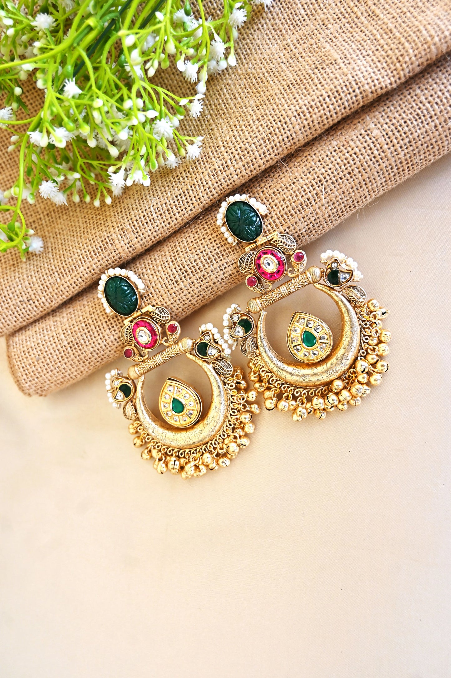 Inayat Pachi Kundan Earrings