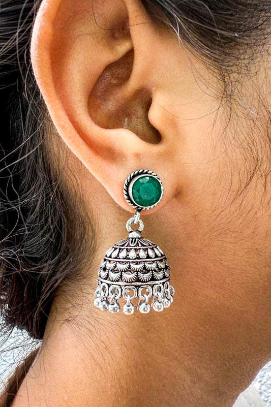 Noor Emerald Jhumkis