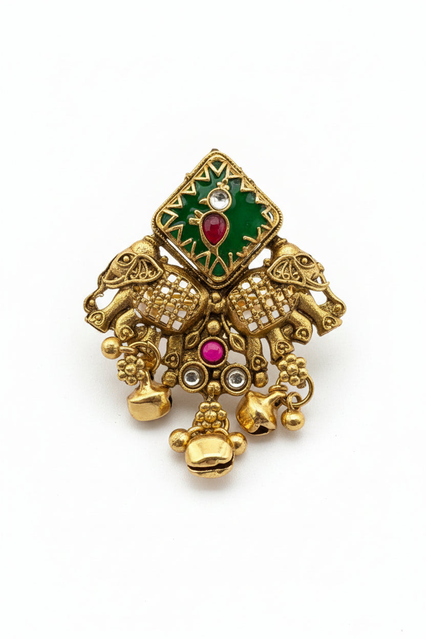 Antique Elephant Motif Brooch