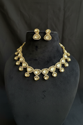 Ivory Kundan Teardrop Necklace Set