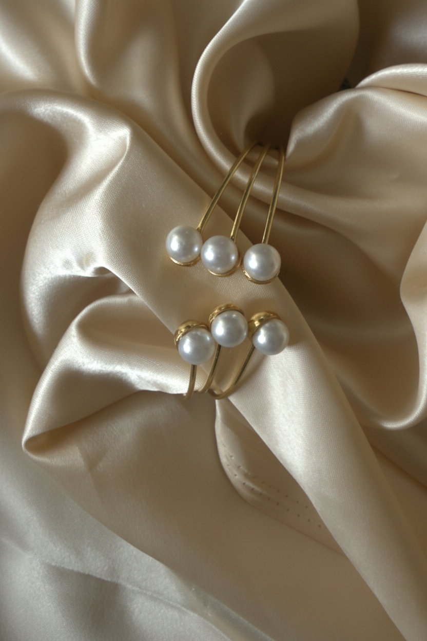 Oxidised Silver Pearl Jhumka Earrings