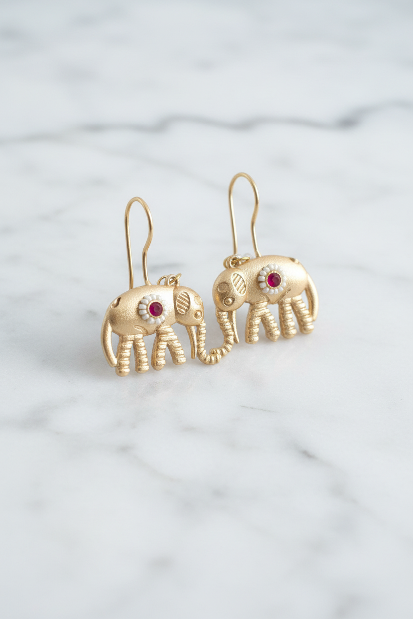 Elephant Charm Hair Pin Set