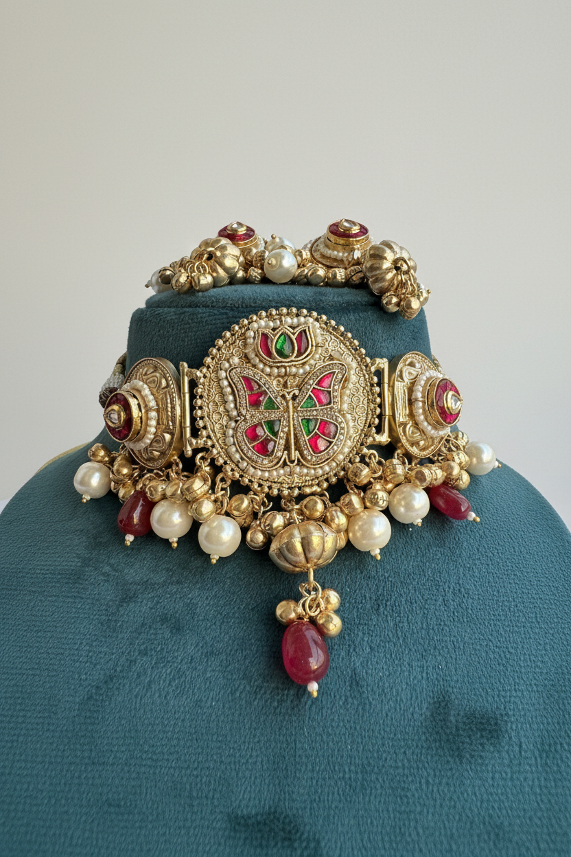 Royal Multicolour Bridal Choker Set